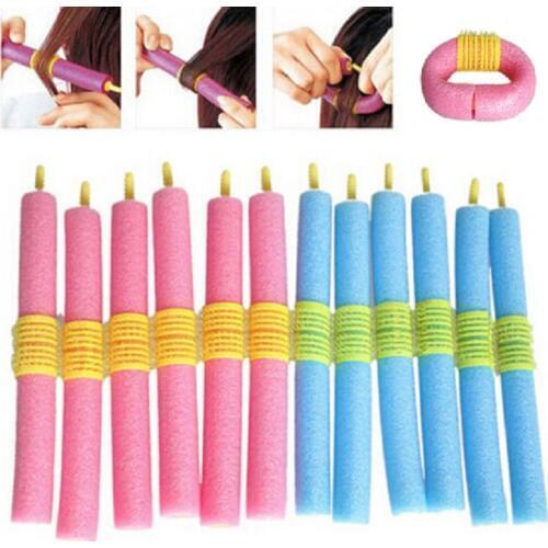 12PCS Soft Hair Curler Roller DIY Magic Hair Curlers Tool Styling Rollers Sponge Hair Curling Hair Bendy Rollers