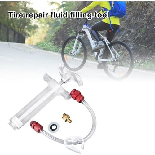 190mm Tubeless Tyre Sealant Injector MTB Bike Bicycle Cycling Tire Filling Tool Schrader valve and Presta valve universal