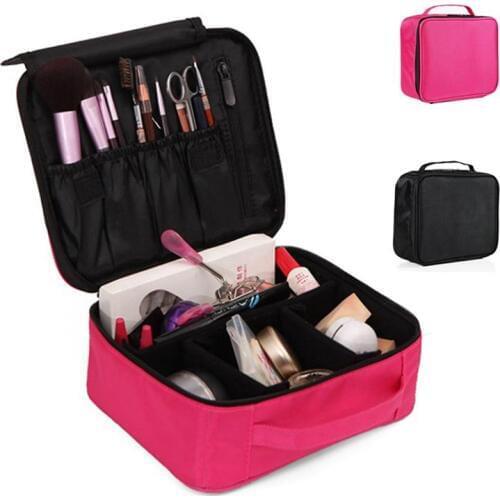 2019 Women Makeup Bag For Beauty Waterproof Oxford Organizer Bag Case For Travel Portable Dual Layer Cosmetic Toiletry Bag
