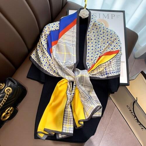 2021 new spring ladies scarf high quality shawl silk fashion scarf headscarf beach sunscreen bag headscarf scarf 40cm*160cm