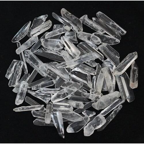 50/100g Natural Clear Quartz Crystals Stone Healing Energy Pointed Rock Mineral Collectables DIY Craft Home Decor Random Size