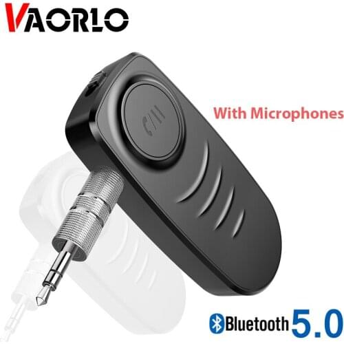VAORLO Bluetooth 5.0 Receiver Long Playing Time With 3.5MM AUX Jack For Car Kit Headphones Stereo Muisc Wireless Adapter Adaptor