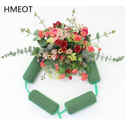 Double-Sided Round Cylindrical Flower Mud Freely Hanging Flower Arrangement Wedding Party Decor Chair Back Flower Row Material