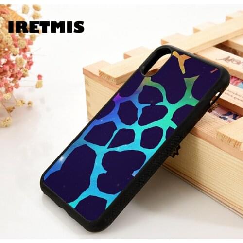 Iretmis 5 5S SE 6 6S TPU Silicone Rubber Phone Case Cover for iPhone 7 8 Plus X Xs 11 12 MINI Pro Max XR Color Burst Giraffe