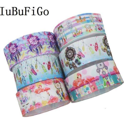 IuBuFiGo Dreamcatcher 1" Printed Grosgrain Ribbon 25mm For Ojibwe Decoration