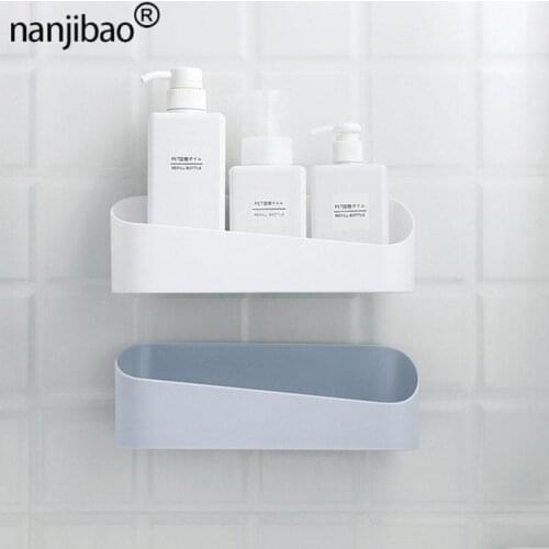 Free Punch Storage Box Frame Wall Hanging Multi-purpose Drain Shelves Kitchen Bathroom Shampoo Basket Organizer Accessories