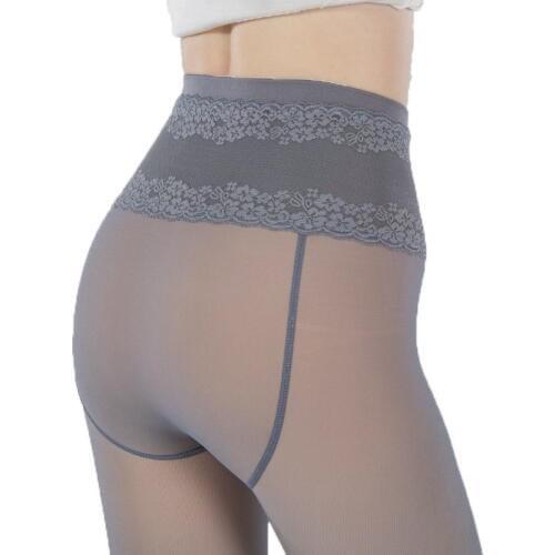 200G Suitable 40-55kg Women Grey Plus Velvet Autumn Winter Thick Really Skin penetrating High waist Meat Lace Warm Pantyhose