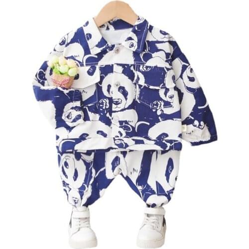 New Spring Autumn Baby Girls Clothes Children Boys Fashion Cartoon Jacket Pants 2Pcs/Sets Toddler Sports Costume Kids Tracksuits