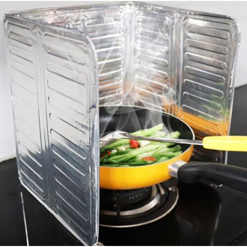 Kitchen Aluminum Plate Foil Paper Gas Stove Deflector Insulation Grease Film Oil Block Splash Hot Bake Plate Deflector