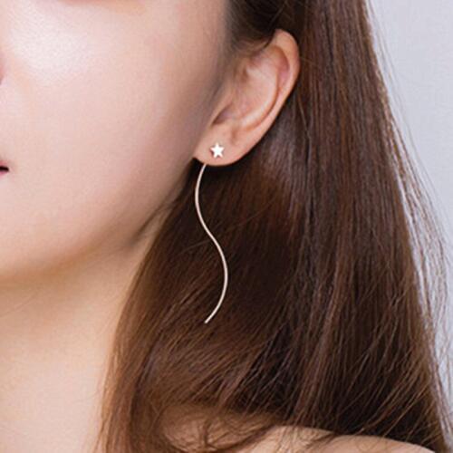 Hot Sale Star Earring For Girl Minimalist Geometric Wave Long Earrings Ear Line Exquisite Women Jewelry Valentines Day Gift