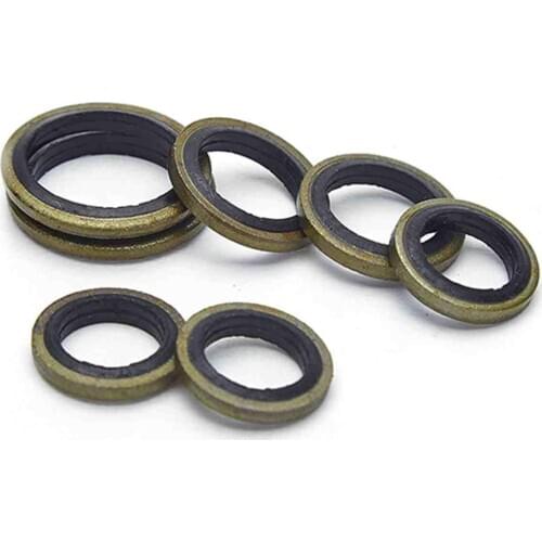 LOT20 Fit M8 To M60 Bonded NBR Seal Self Centering Sealing Washer Hydraulic Oil