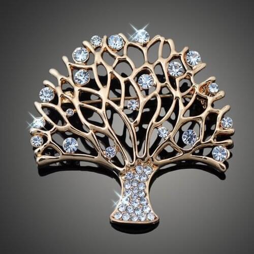 Fashion High-grade Rhinestone tree brooch Tree of Life with Cystal Temperament Brooch Jewelry for Women