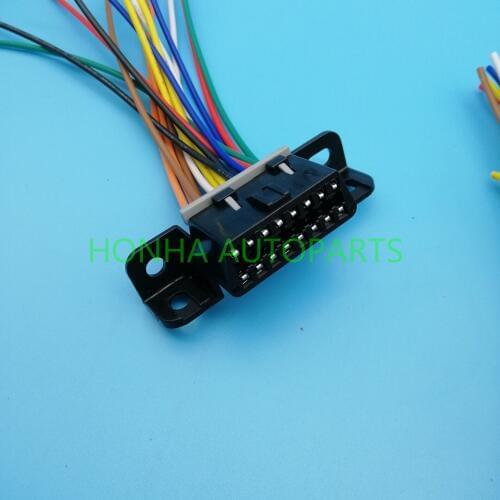 OBD 16pin obd2 Connector OBD2 16Pin Female Angle Connector OBD 2 Wire Sockets obd ii Adapter Diagnostic Tool ODB