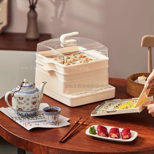 Vermicelli Machine Household Small Lazy Double Deck Electric Steamer Multifunctional Smart Reservation Breakfast Machine