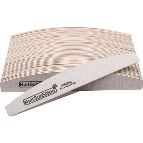 50Pcs Wooden Nail File 180/240 Grey Sandpaper Gel Polishing Curve Nail Buffer Block lime a ongle professionel Nail Accessoires