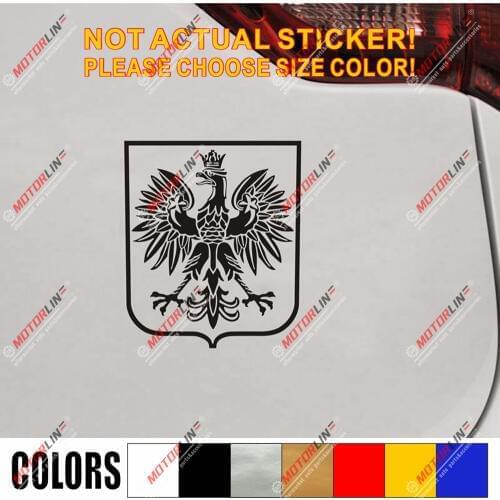 Poland Coat of arms Decal Sticker Polish Eagle Herb Polski Vinyl pick size color