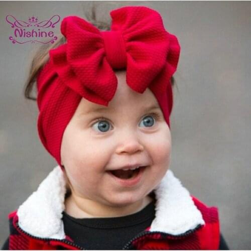 3pcs/lot Double Layer Big Bowknot Princess Hairband Fashion Plaids Print Bows Elastic Headband Baby Headwear Clothing Decoration