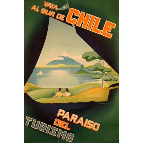 CHILE Vintage Retro Travel Railways Photo Art Film Print Silk Poster for Your Home Wall Decor 24x36inch