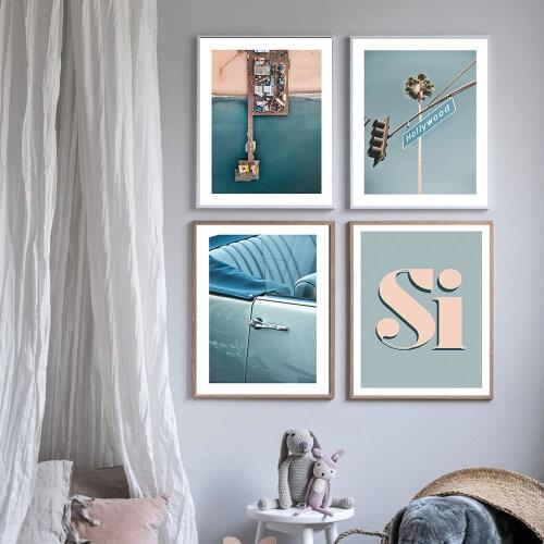 Scandinavian Photography Poster Hollywood Canvas Painting Travel Quote Modern Art Print Wall Picture For Living Room Home Decor