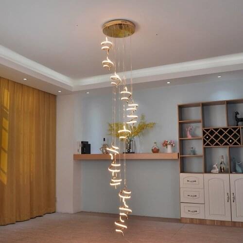 Modern Pendant Lights loft indoor lighting villa corridor ledlamp staircase hanging nordic Pendant lamp fixtures lustre 110-220V