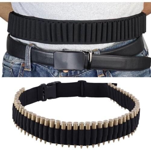 50 Rounds Tactical Shotgun Shell Belt Bandolier Holder Airsoft Hunting .223/.204cal Ammo Holder Military Gun Cartridge Belt