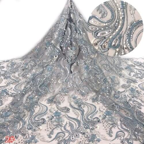 High-quality beaded tube feather pattern tulle embroidery, African lace fabric, suitable for ladies' fashion skirts