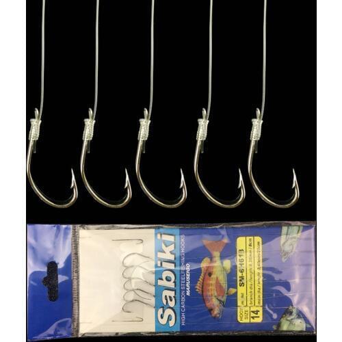 WALK FISH Sea Fishing Sabiki String Hook Strong Fishing hook 5 hooks on 1 Nylon Line Fishing Tackle Outdoor Sports