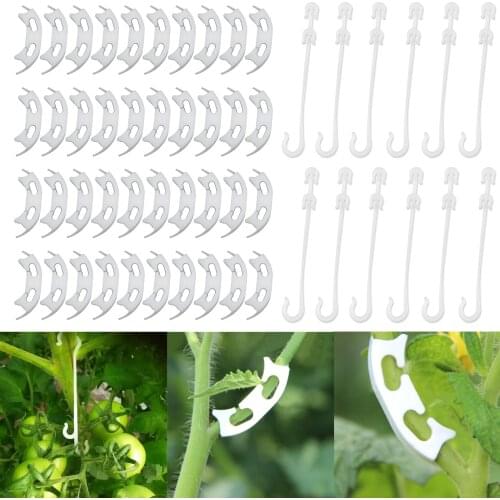 Branch Fixing Plant Clip Tomato Vegetable Support Garden Clamp Pack Of 100 For Farmer Anti Bending Stems Vegetables J-hook Clips