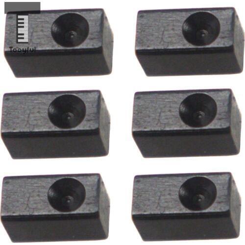 Tooyful 6 Pcs Guitar Tremolo Bridge Saddle Clamp Pressure Lock String Insert Metal Block for Electric Guitar Parts Accessories