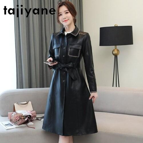 Jacket Sheepskin Real Women Genuine Leather Coat Autumn 2021 Female Sheep Skin Clothes Woman Long Coats Casacos TN786