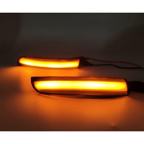 1 Pair Car Accessories Dynamic LED Side Rearview Mirror Turn Signal Light Indicator For Ford Escape Kuga II EcoSport 2013 - 2019