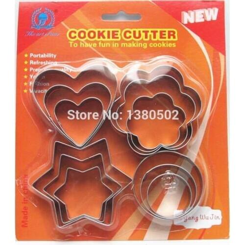 12pcs/lot Cake Decorating Sugarcraft Fondant Cookie Cutter Cake Mold Diy Biscuit Fruit Vegetable Mould Cake Tool