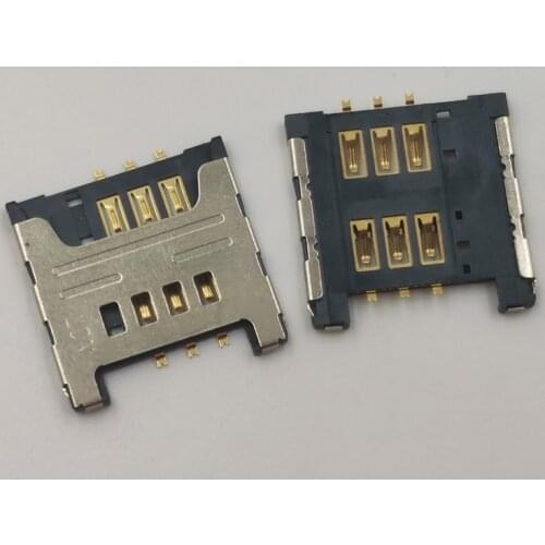 2Pcs Reader Sim Card Socket For Samsung Galaxy I519 I9008L I9008 S3650 W609 S3850 W799 C3750 I9228 Slot Tray Holder Connector