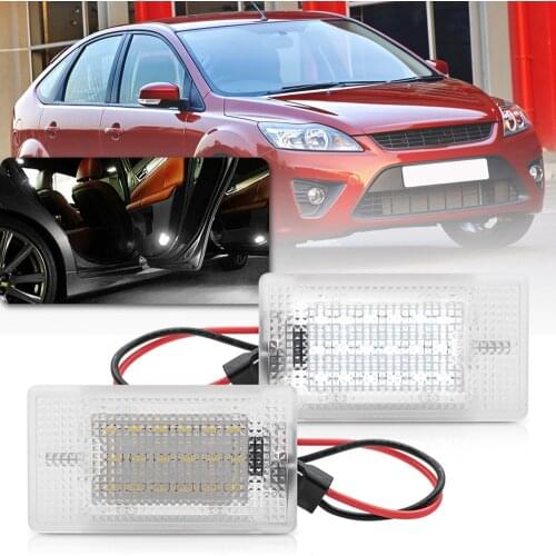 2 pcs 12V 6000K Xenon White Car Footwell Luggage Trunk LED Compartment Light for Ford Focus MK1 II Cabriolet Fiesta Escort