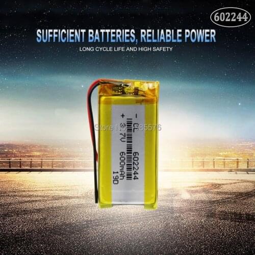 3.7v 600mAh 602244 Rechargeable Li-polymer Battery For PSP DVD MID PDA GPS MP4 Electric Toys Bluetooth Speaker Li-po Ion Battery