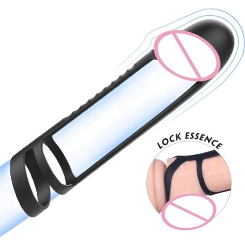 3pcs Penis Extender Enlargement Sex Toys For Men Cock Ring Stretcher Strapon Couples Tools Adults Products Delayed Ejaculation