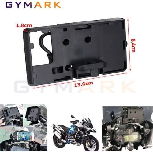 ADV Mobile Phone Navigation Holder for BMW R1200GS F700 800GS CRF1000L Africa Double for Honda Motorcycle USB Charging 12MM Moun