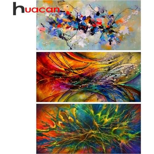 Huacan 5D Diamond Painting New Arrivals Abstract Diamond Mosaic Embroidery Landscape Modular Pictures Bedroom Decoration