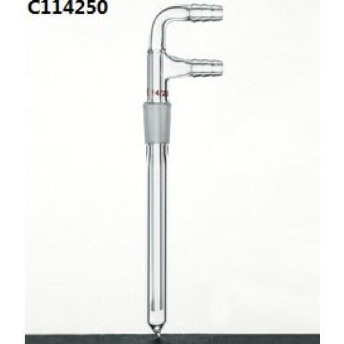 C114250: synthware,Condenser, Cold Finger, With Drip Tip, Joint:24/40, Length Below Joint:250mm. Hose O.D.:10mm