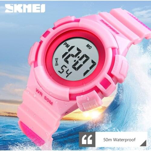 SKMEI Outdoor Sport Kids Watches Digital Wristwatches Fashion Waterproof PU Wristband Boy Girl Children Watch relogio 1485