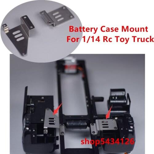 Battery Case Metal Mount For 1/14 Rc Tractor Trailer Truck Tamiya Scania R620 56323 Benzz 1851 3363 MAN TGX Volvo FH16 56360