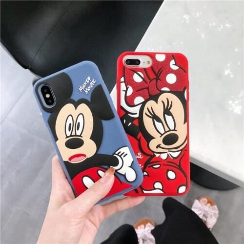 2021 Disney Mickey Minnie for iphone 11/12 pro max iPhone 7/8 plus xr xs max case carcasa iphone plus Mobile Phone Cases Covers
