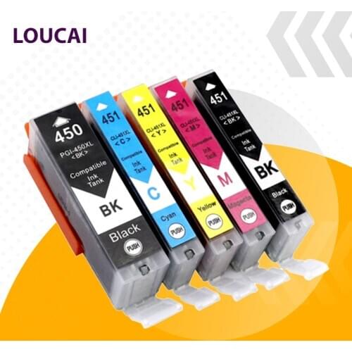 For Canon PGI-450 CLI-451compatible Ink Cartridge PIXMA MG5440 MG6340 MG7140 IP7240 MX924 IP8740 Printer cartridges CLI 451