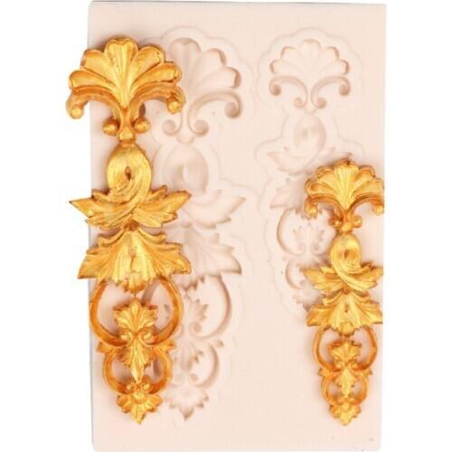 DIY European Embossed Liquid Silicone Cake Mould Baking Decoration tools Fondant Chocolate Cupcake Mold Cake Border Pastry Tools