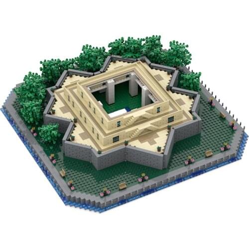 City Famous Architecture Statue of Liberty Base MOC Building Blocks Goddess Base Assemble Idea Toys For Children Birthday Gifts