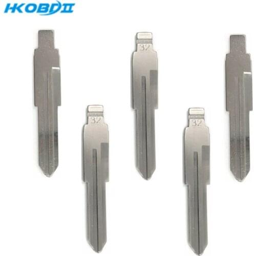 HKOBDII #32 Metal Blank Uncut Flip KD Remote for KD Blade for Xhorse Blade for JMD Blade Key Blade Type for Fudi