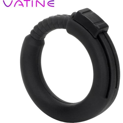 VATINE Sex Shop Penis Rings Delay Ejaculation Cock Ring White/Black Silicone Adjustable Adult Sex Products Sex Toys for Men