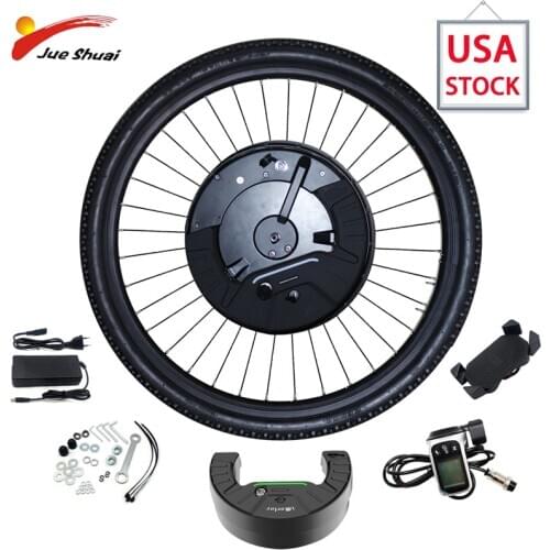 Jueshuai iMortor3 Ebike Conversion Kit with Battery 350W Electric Bike Motor 20”26”700C 29” Front Wheel Display Version US Stock