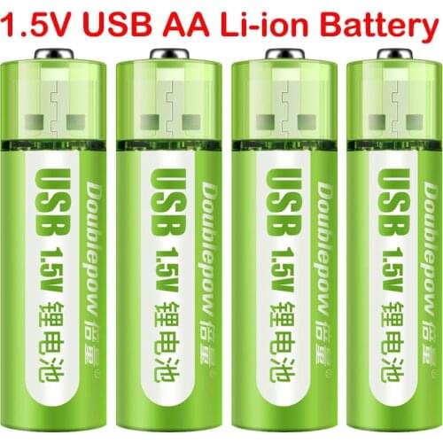 1.5V AA Li-ion Battery 1800mWh USB AA Rechargeable Lithium Ion Battery USB Battery for Remote Control Mouse Electric Toy Battery