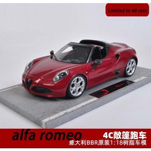 BBR 1:18 Alfa Romeo 4c sports car model car model static collection Limited edition sports car convertible
